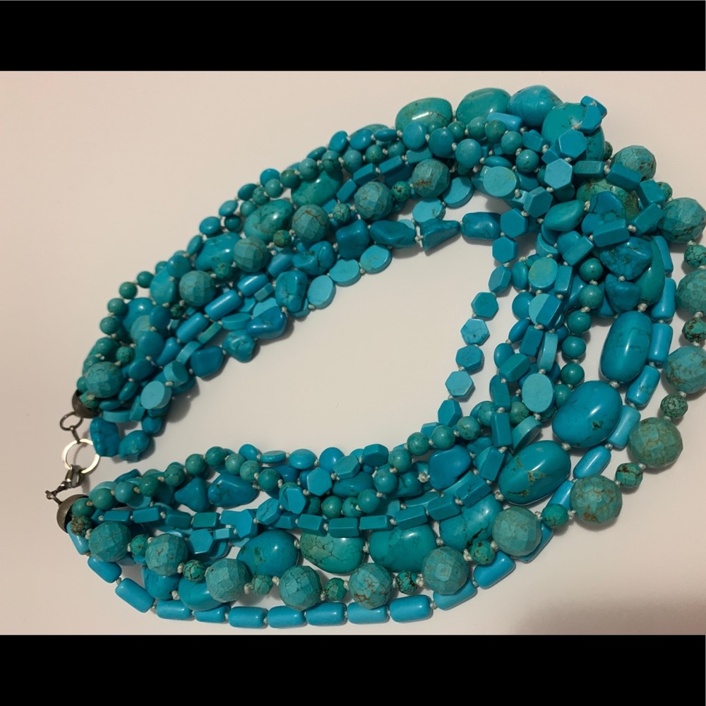 Turquoise Multi-tiered Necklace - Picture 5 of 6